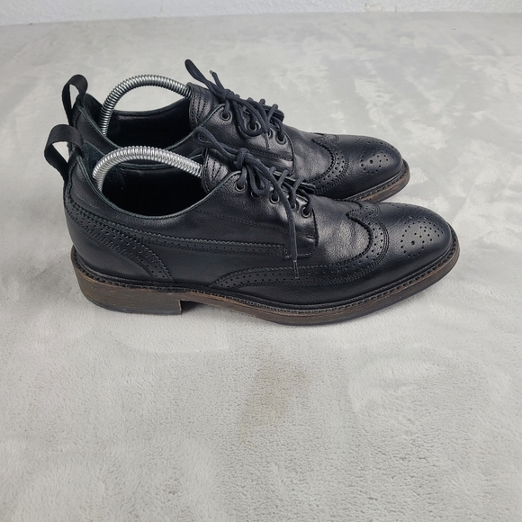 rag & bone Black Leather Brogue Derby Shoes main image 6